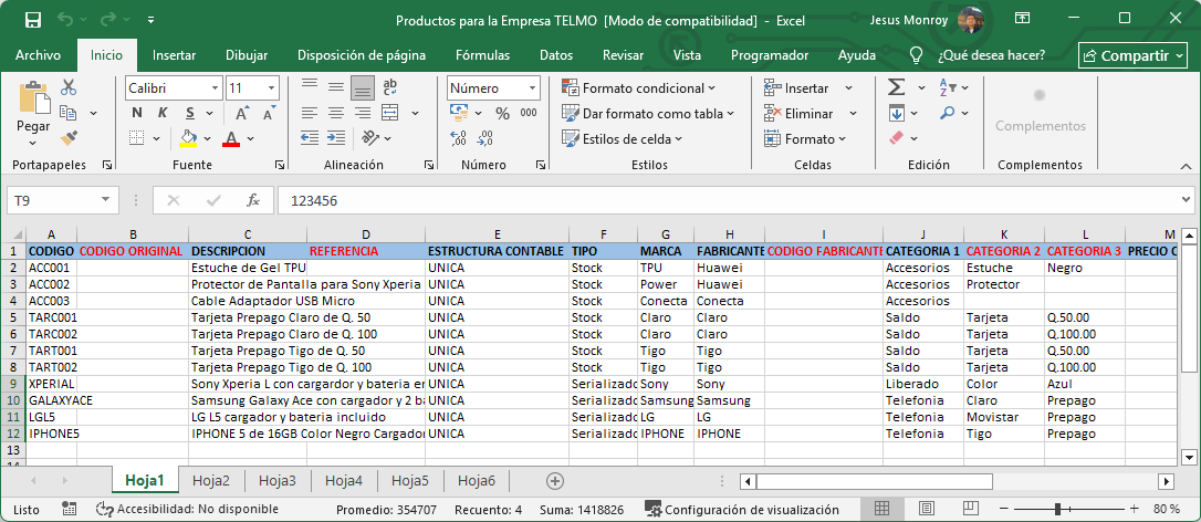 Convertir Archivo a xls o xlsx a CVS Delimitado por Comas