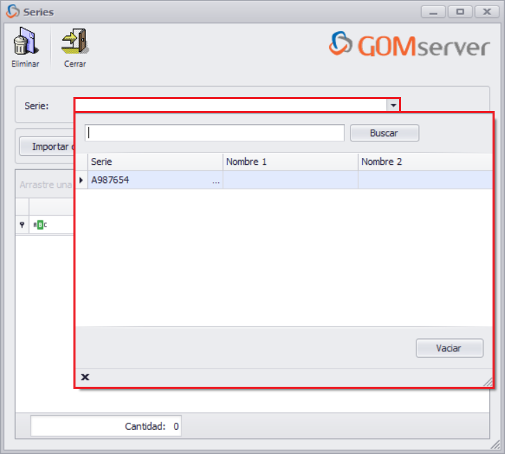 GOM server Config BuscarSerie 2