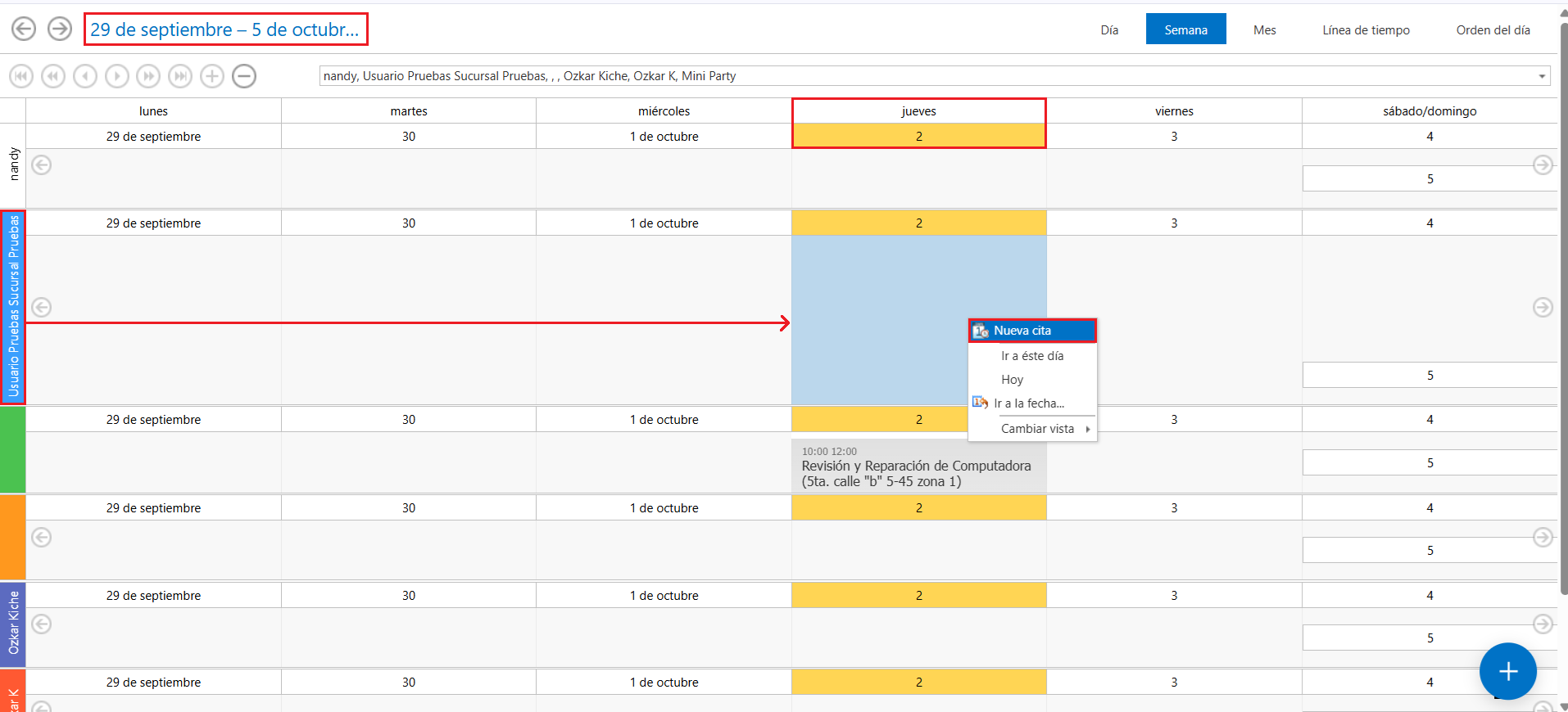 Help Desk Cita Planificador Nueva