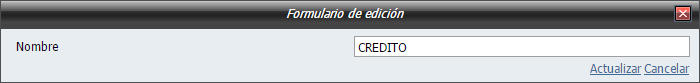 Crear Tipo de Proveedor Credito en CXC