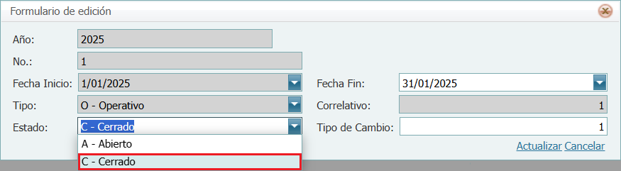 Contabilidad Periodo Contable Cierre