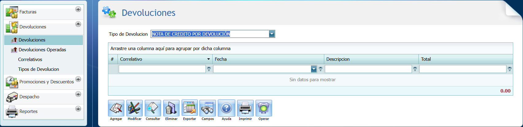 Facturacion Devoluciones