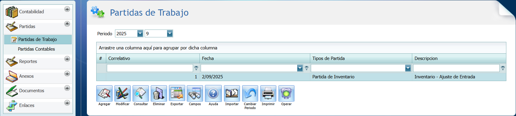 Partidas Partidas de Trabajo 4
