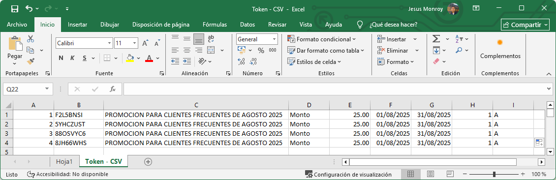 Facturacion Descuentos Token Importar Lleno