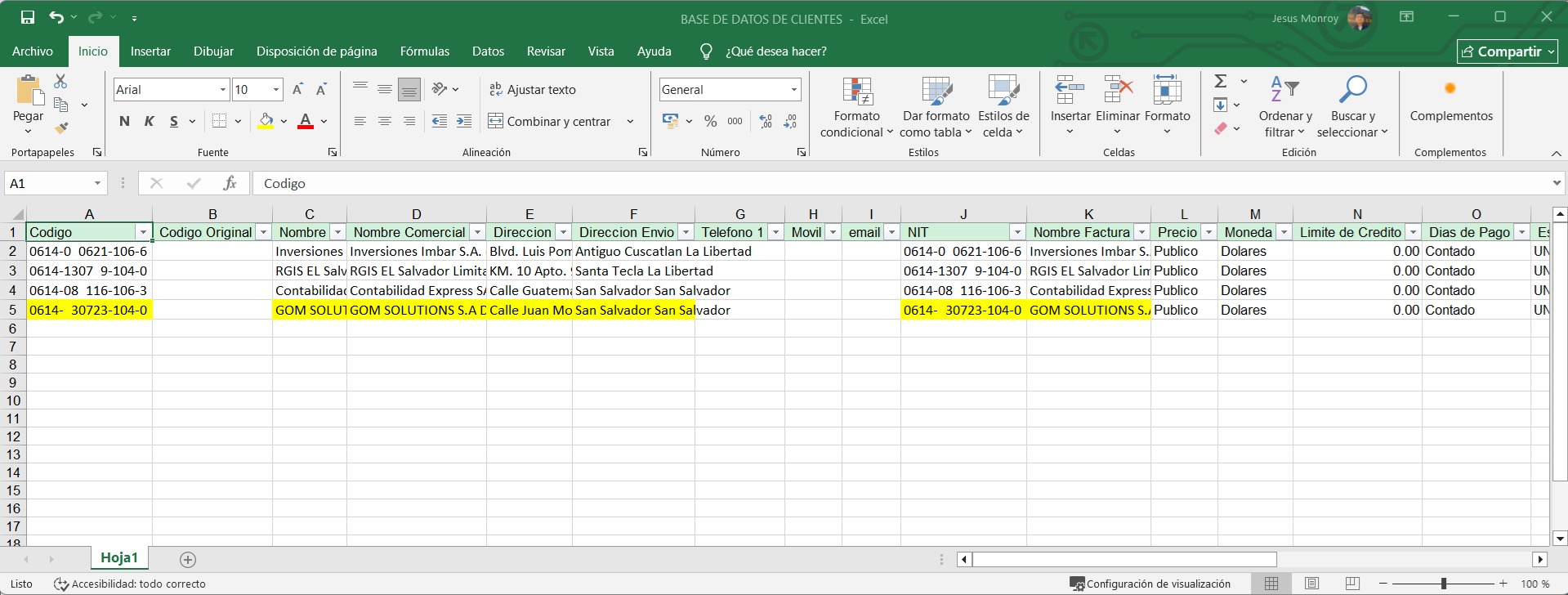 Cuentas Por Cobrar Clientes Excel