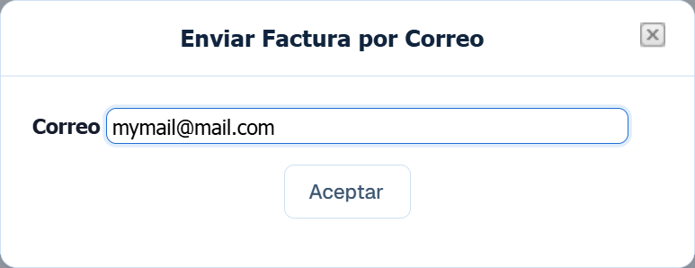 Facturas Enviar Correo Nuevo