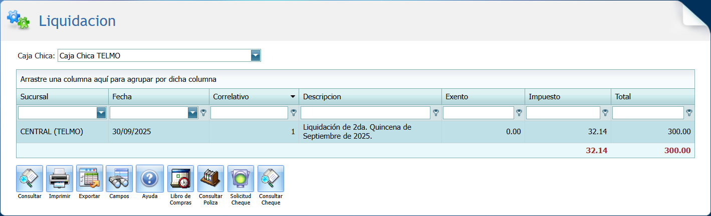 Caja Chica Liquidacion Caja Lista