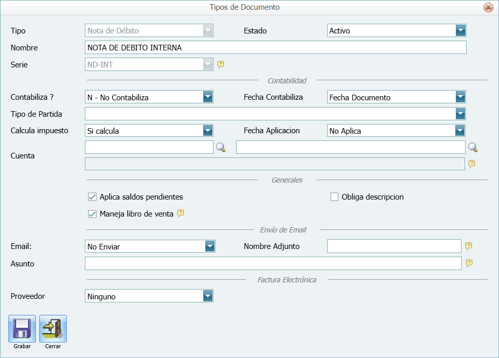 Cuentas por Cobrar Tipo Lleno