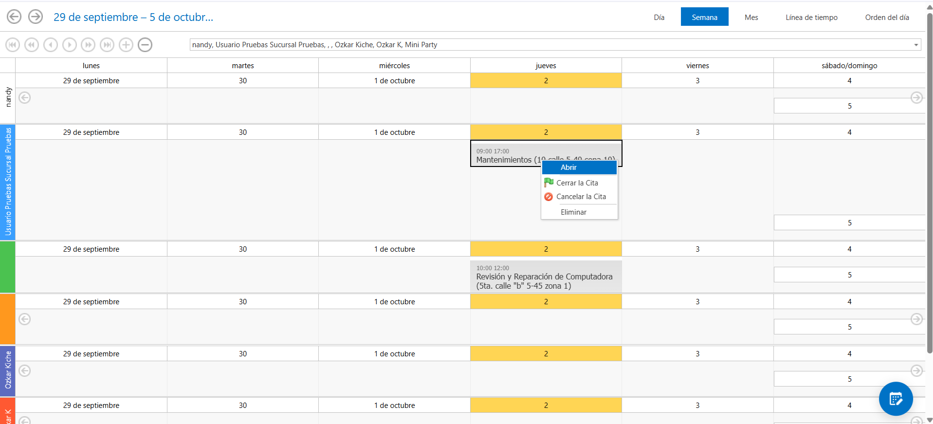 Help Desk Cita Planificador Abrir