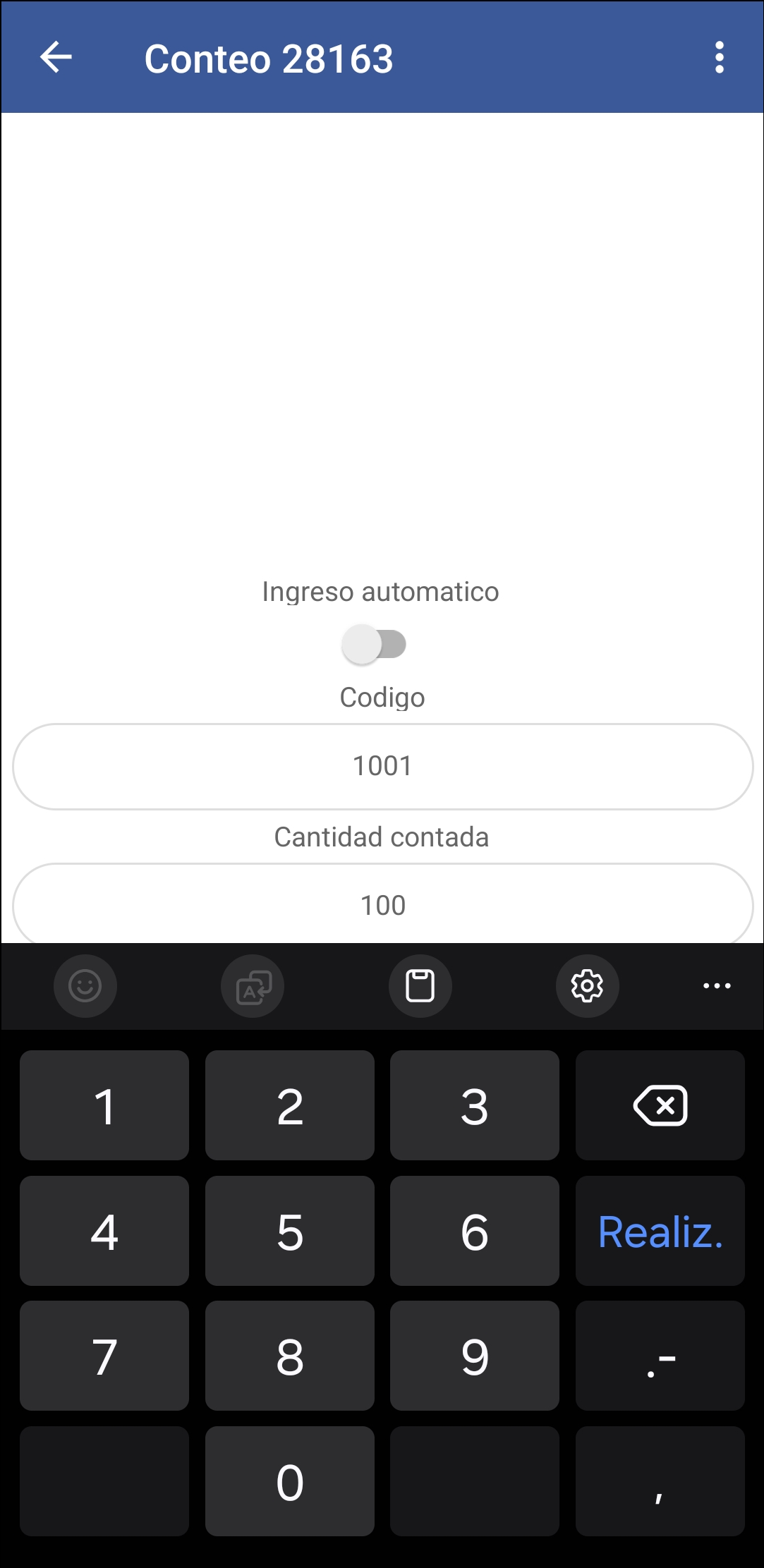 GOMserver App Conteo Tipo Stock