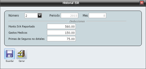 Empleados Nuevo Historial ISR Ventana Agregar Lleno