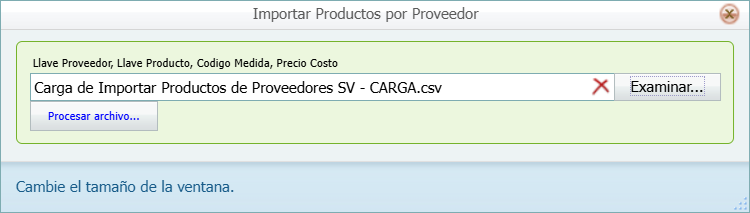 Cuentas por Pagar Proveedor Importar Productos Excel Procesar
