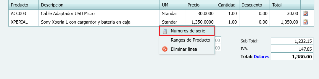 Facturacion Pedido 3.1