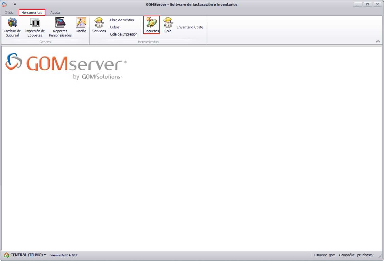 Facturacion Paquete Boton