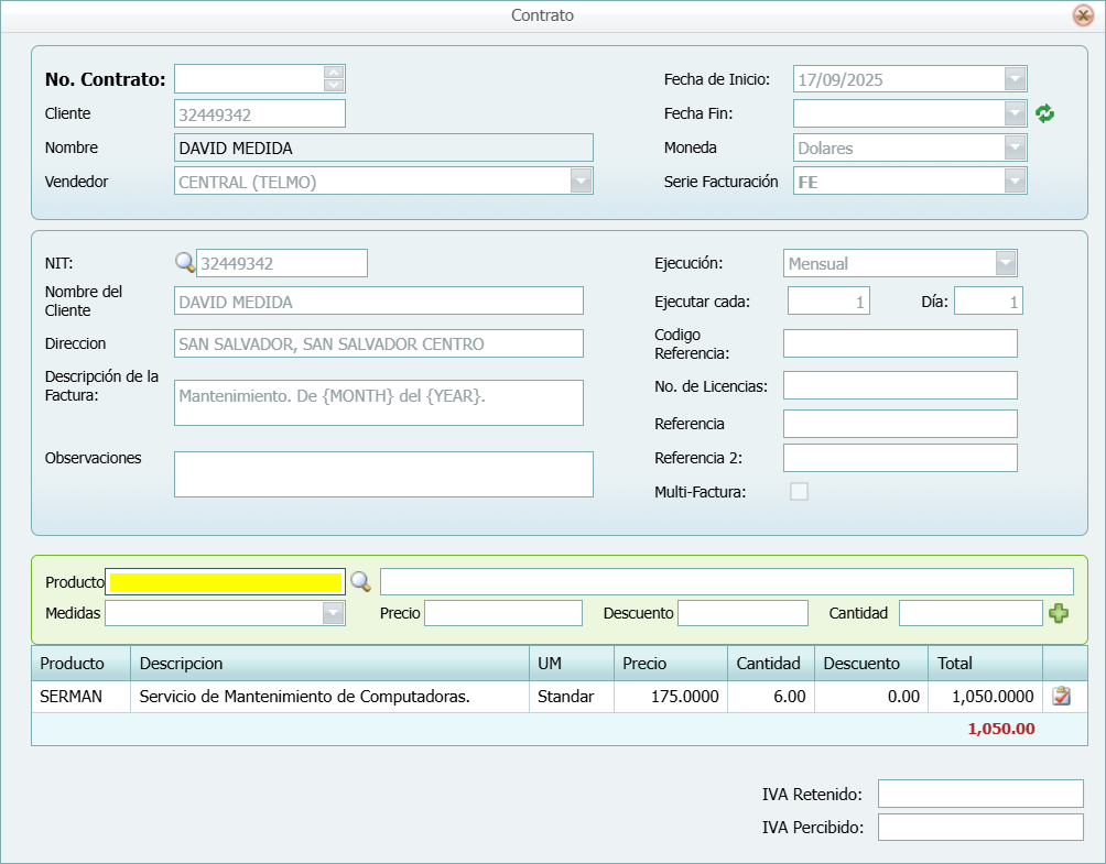 Cuentas por Cobrar Contratros Prospecto Agregar P6