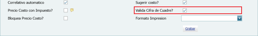 Tipo de Ingreso Valida