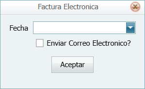 Cuentas por Cobrar Contratros Proyectar Factura Electronica