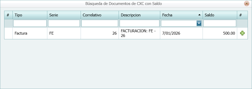 Cuantas Por Cobrar Movimiento Abono Documento Agregar Documento SV
