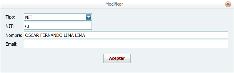 Facturacion Facturas Factura Modificar
