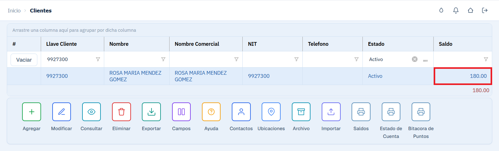 Cuentas Por Cobrar Movimiento Cargo Cliente Antes