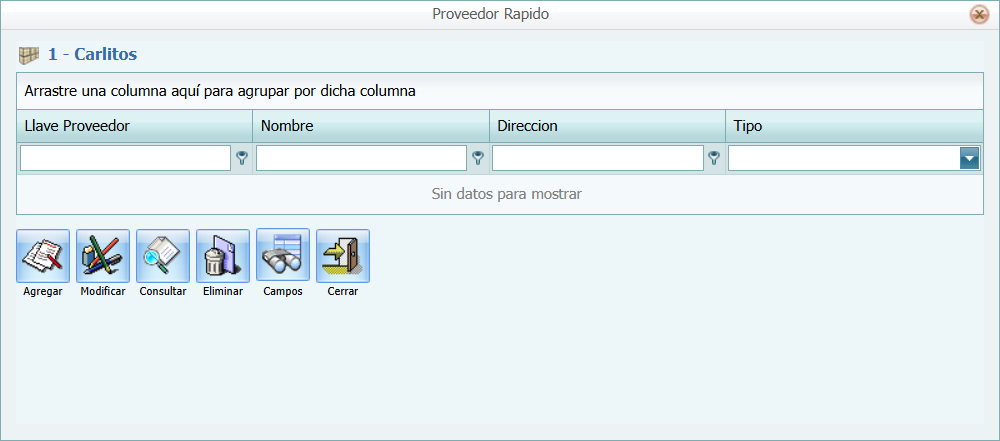 Cuentas por Pagar Proveedor Rapido