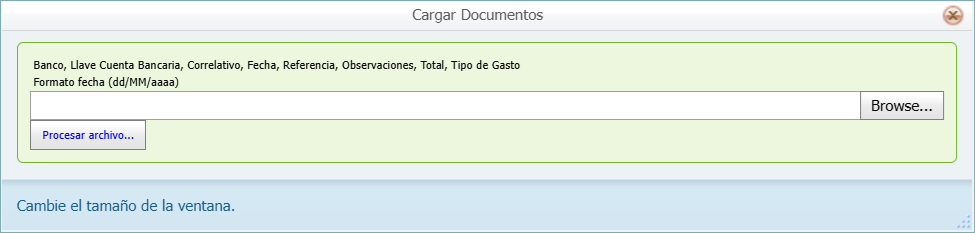 Bancos Movimiento Importar