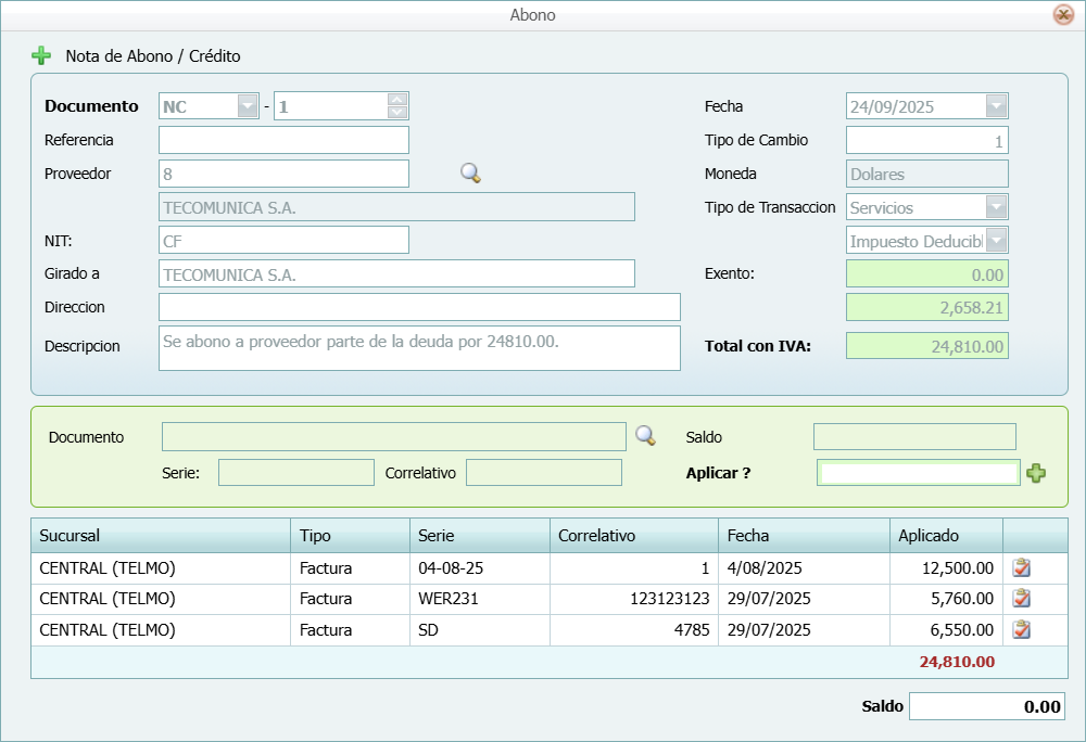 Cuantas Por Pagar Abono Completo