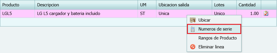 Inventario Traslado con Producto Serializado