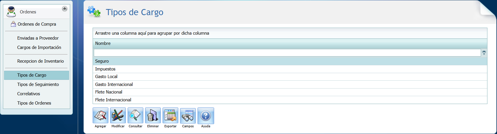 Compra Tipos de Cargo Agregar Lleno 3