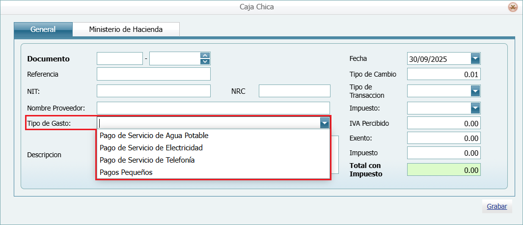 Bancos Caja Chica Estructura