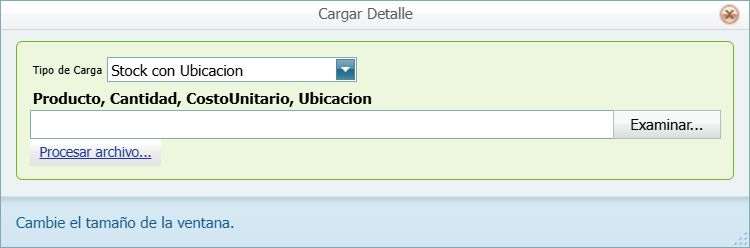 Ingreso con Costo Masivo Stock con Ubicacion