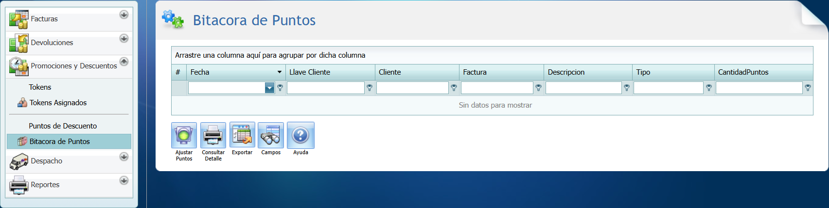 Facturacion Descuentos Bitacora