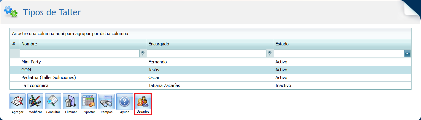 Help Desk Servicio Taller Tipo Usuario