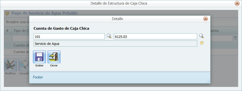 Caja Chica Estructura Lista Detalle Modificar