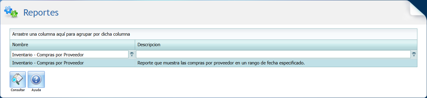 Reporte Estandar Inventario