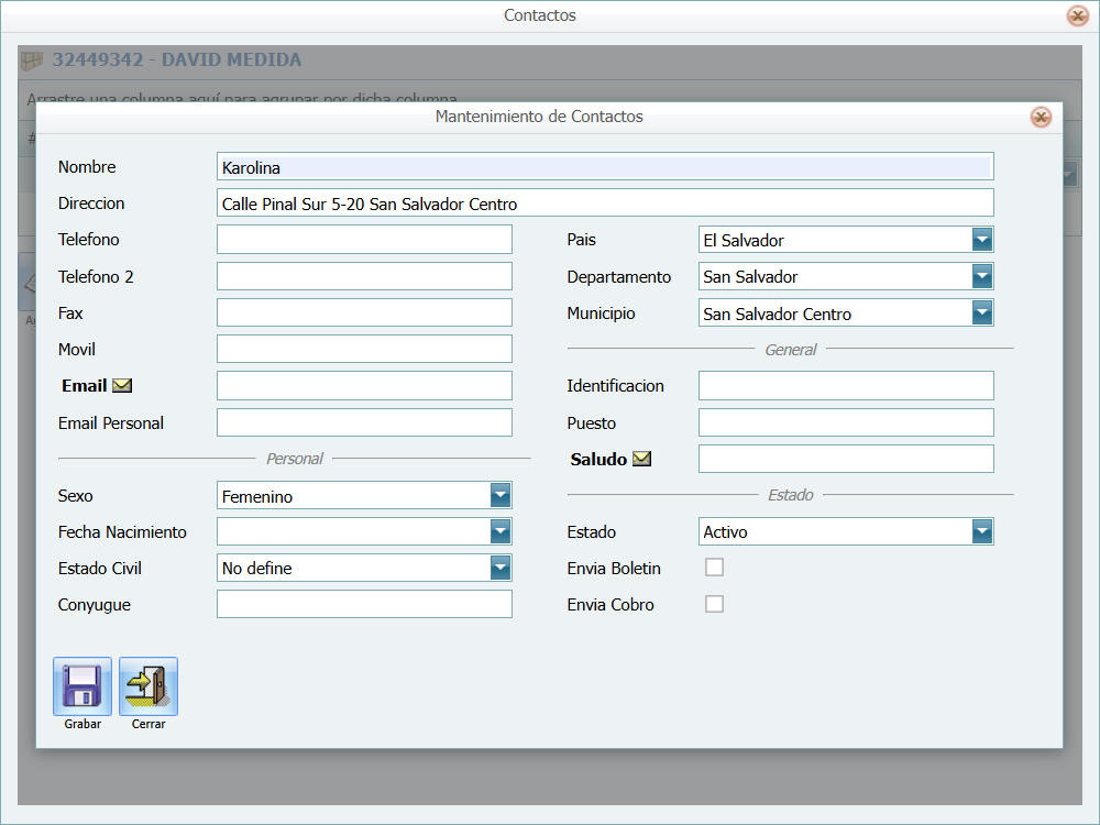 Cuantas Por Cobrar Clientes Contactos Ventana