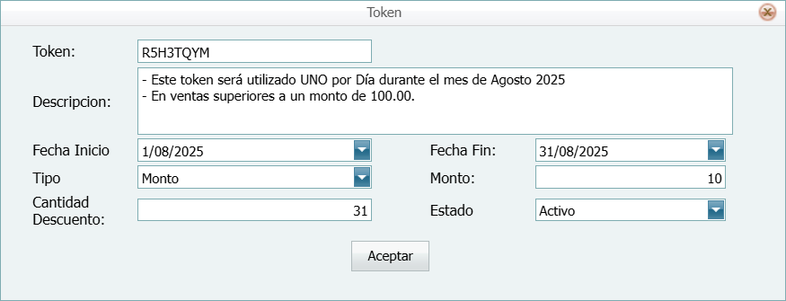 Facturacion Descuentos Agregar Lleno