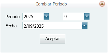 Partidas Partidas de Trabajo Cambiar Periodo Lleno