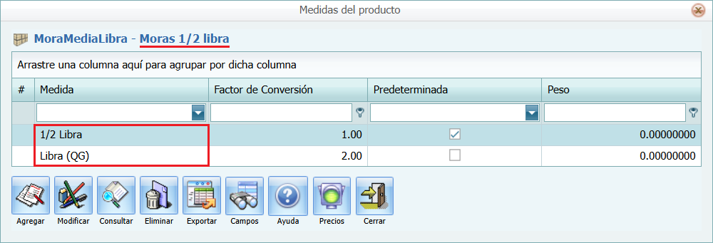 Receta Agregar Ingrediente Medida