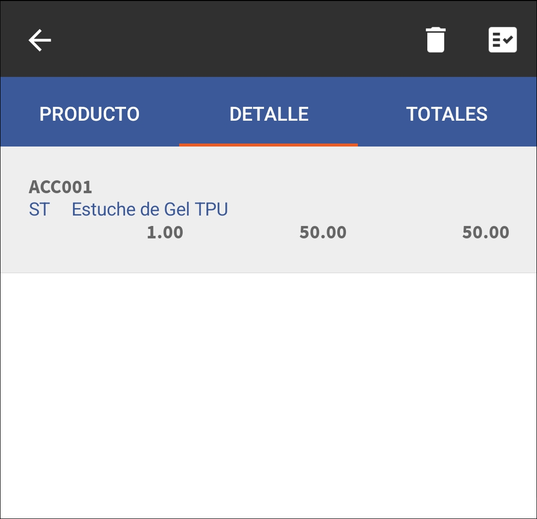 GOMserver App Pedidos Buscar Producto Eliminar