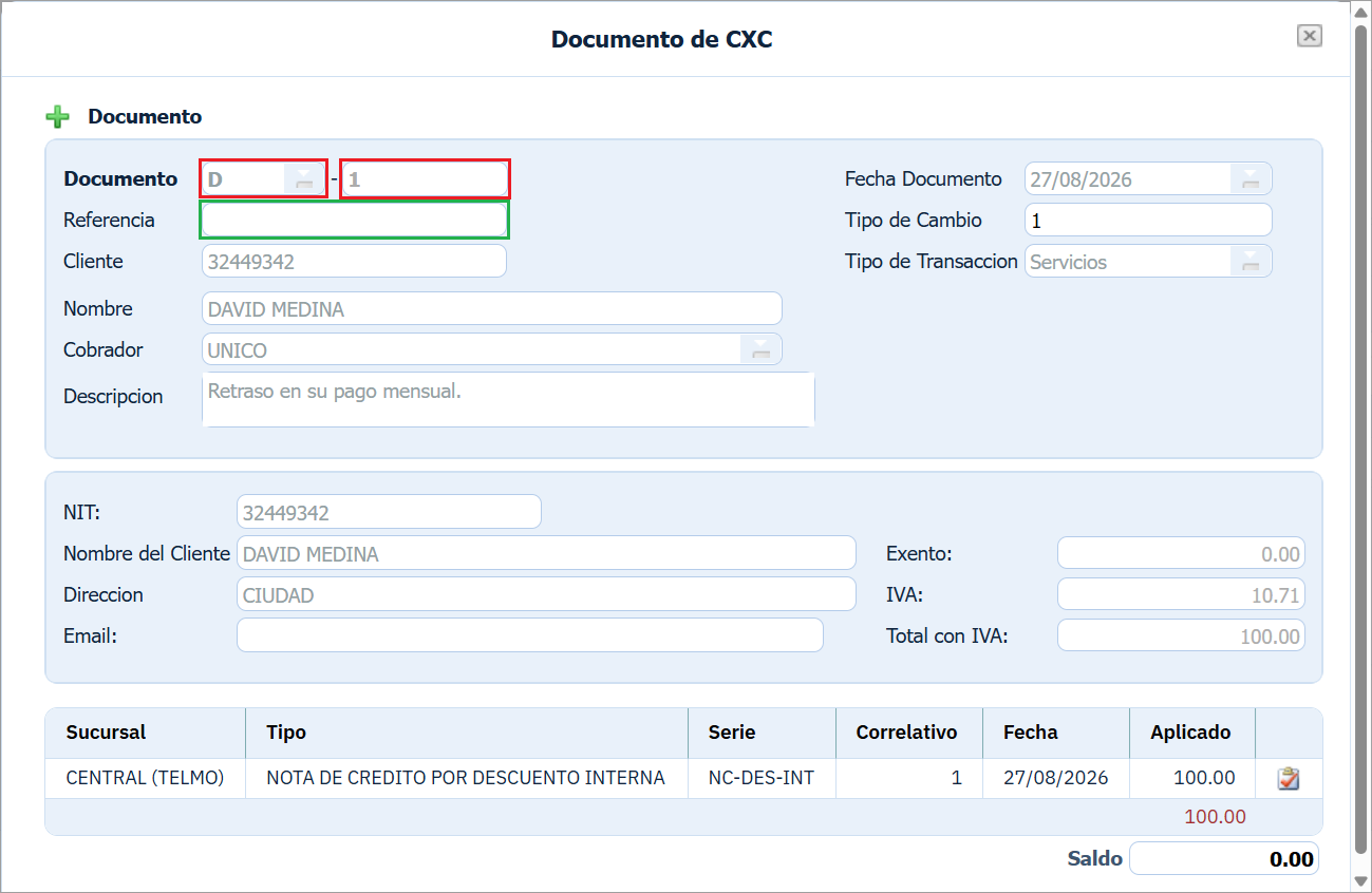Cuentas Por Cobrar Movimiento Importar Excel Factura