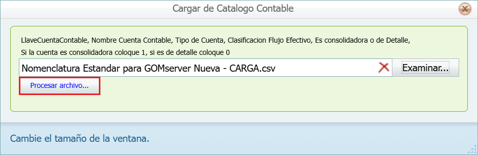 Contabilidad Cuentas Contables Cargar Excel Procesar