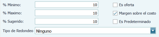 Margen sobre el costo