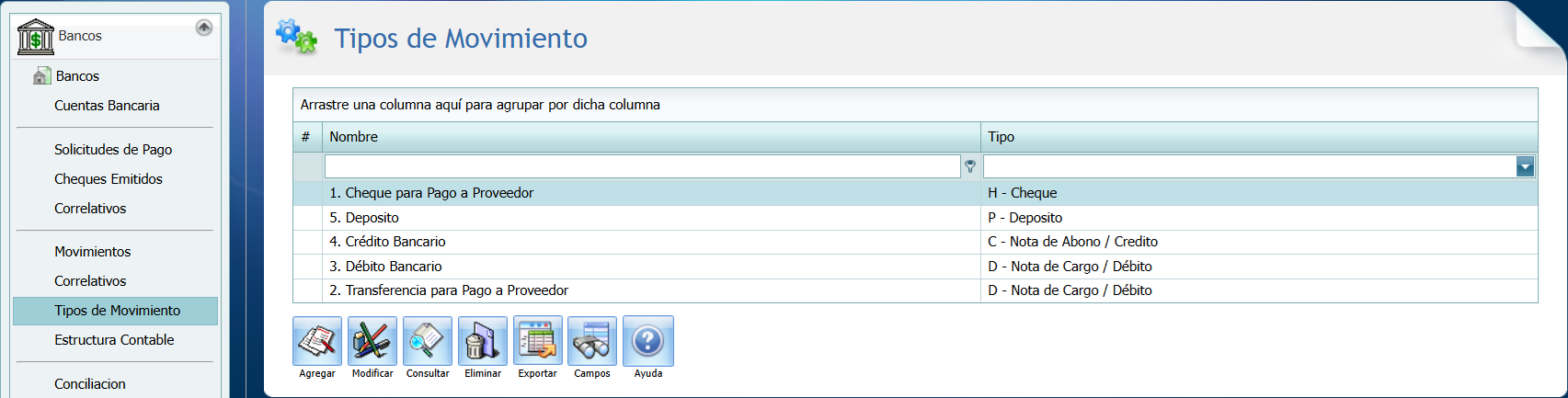 Bancos Tipo Movimiento