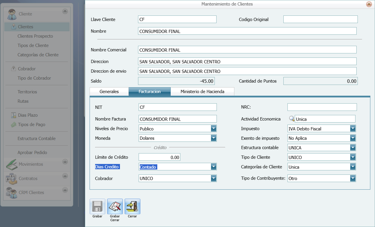 GOMserver Clientes CF