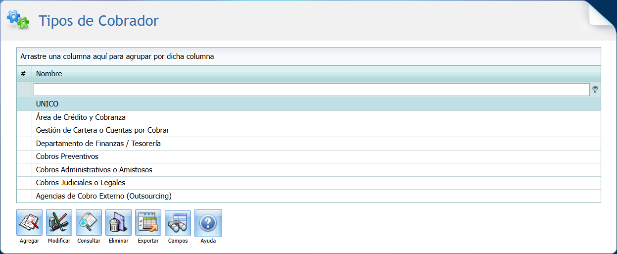 Cuantas Por Cobrar Tipo de Cobrador Lleno