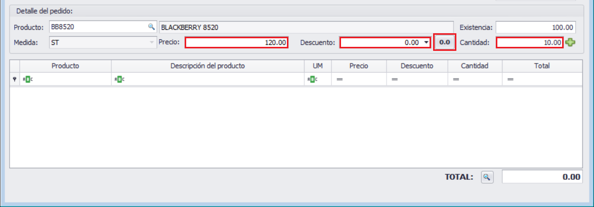 GOM server Pedido Producto Serializado