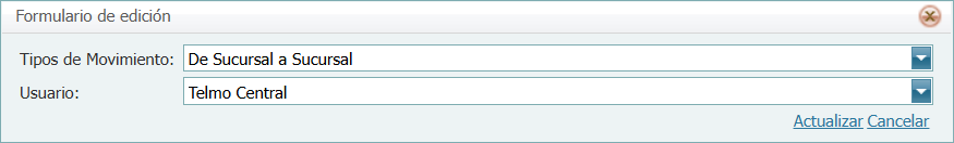 Seguridad Por Usuario Traslados de Inventario Formulario Lleno