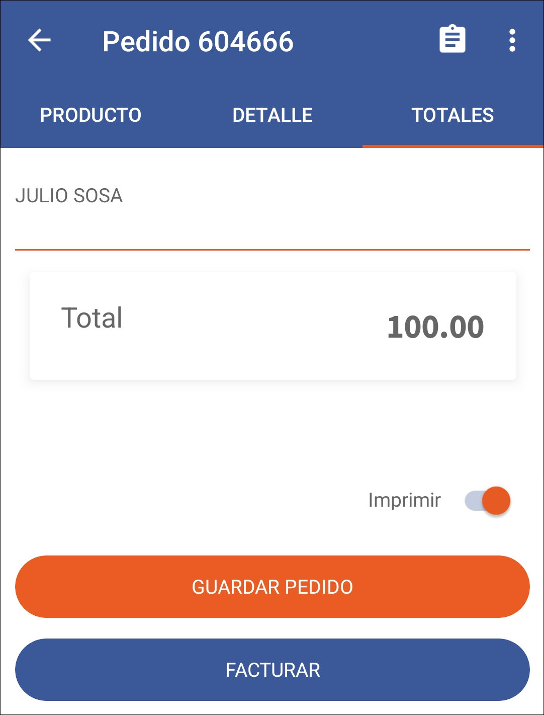 GOMserver App Pedido Guardados Totales 2