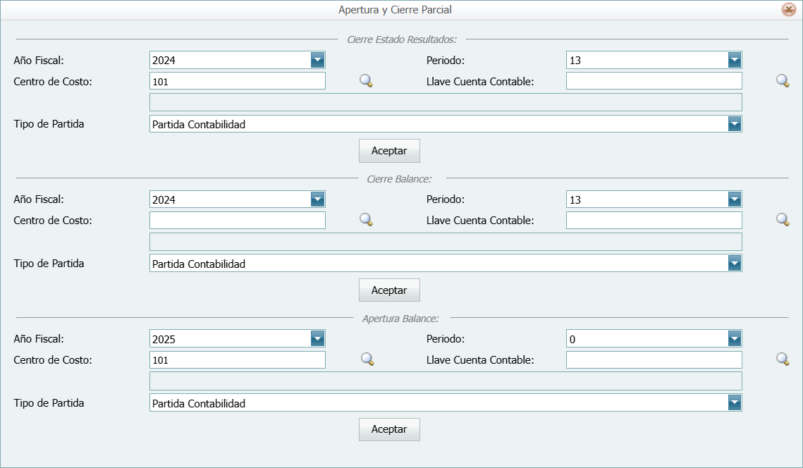 Contabilidad Catalogo Cierre Parcial Lleno